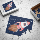 Personalized Kid's 30-Piece Valentine's Day Puzzle - "I Love You to the Moon" Space Theme"
