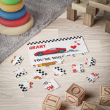 Personalized Kid's 30-Piece Valentine's Day Puzzle - "I Wheelie Love You" Race Car Theme