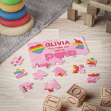 Personalized Kid's 30-Piece Valentine's Day Puzzle - "You Make Our Hearts Pop" Pop It Theme