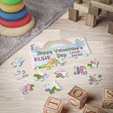 Personalized Kid's 30-Piece Valentine's Day Puzzle - Unicorn Theme