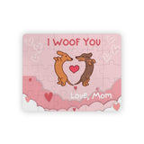 Personalized Kid's 30-Piece Valentine's Day Puzzle - "I Woof You" Dog Theme