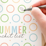 Scratch Off Summer Bucket List Activity Card