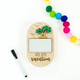 Vacation Countdown Dry Erase Plaque- Tropical Theme