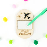 Vacation Countdown Dry Erase Plaque- Airplane Theme