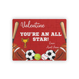 Personalized Kid's 30-Piece Valentine's Day Puzzle - "You're an All Star" Valentine's Day" Sports Theme