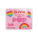 Personalized Kid's 30-Piece Valentine's Day Puzzle - "You Make Our Hearts Pop" Pop It Theme