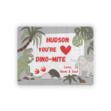 Personalized Kid's 30-Piece Valentine's Day Puzzle - "You're Dino-Mite" Dinosaur Theme