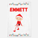 Personalized Boy Elf Minky Blanket
