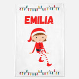 Personalized Girl Elf Minky Blanket