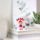 Boy Elf Hot Cocoa Mug Personalized