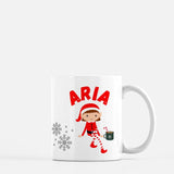 Girl Elf Hot Cocoa Personalized Mug