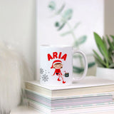 Girl Elf Hot Cocoa Personalized Mug