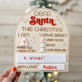 Reusable Dear Santa Dry Erase Letter Board