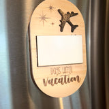 Vacation Countdown Dry Erase Airplane Theme