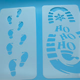 Santa & Elf Footprint Stencils